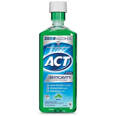 act anticavity fluoride mouthwash mint|act fluoride rinse alcohol free.